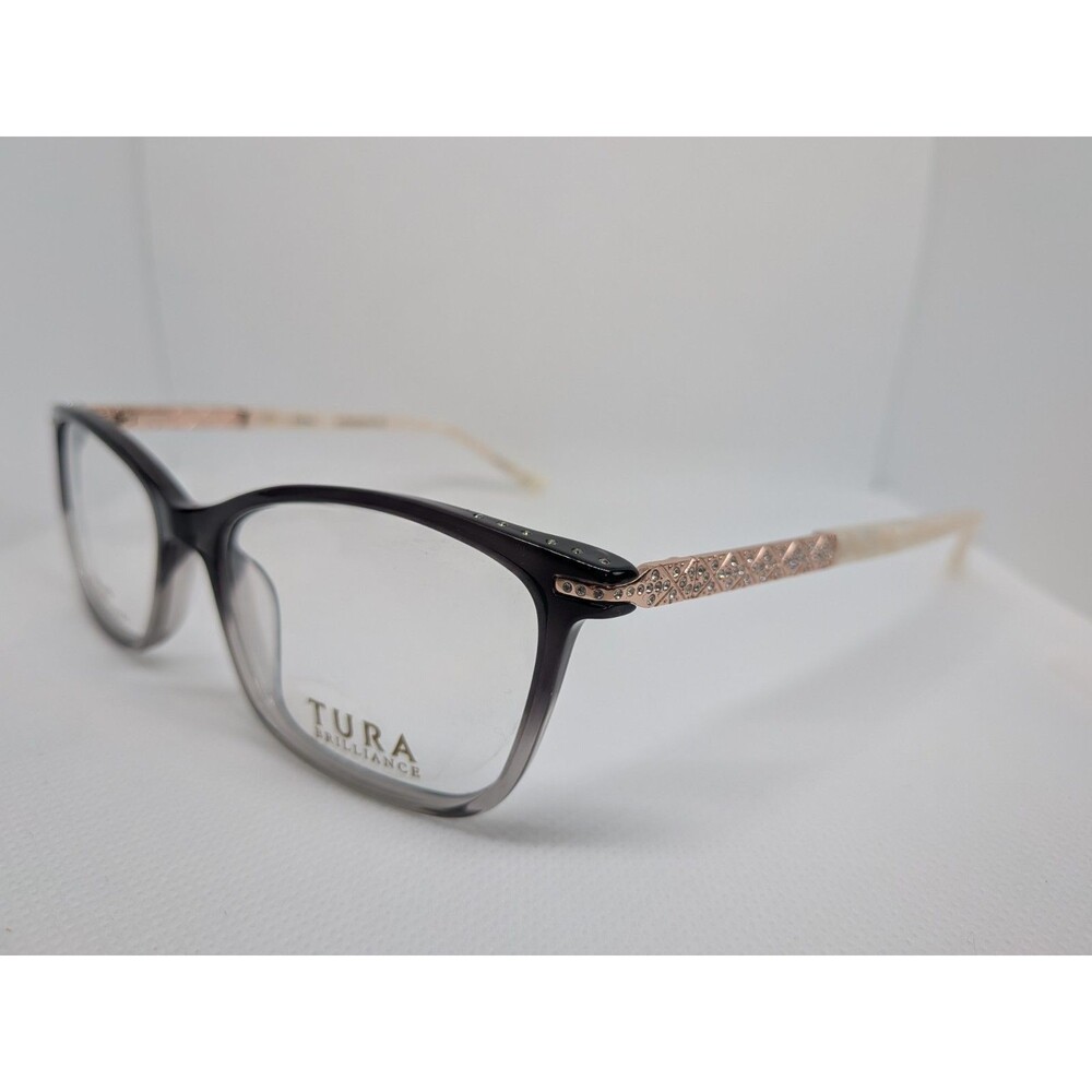 Tura TE271 Eyeglass Frames Gray 53-16-140 Italy Designer USA